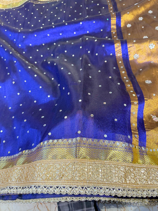 Banarasi Mirror Work Tissue Silk Saree