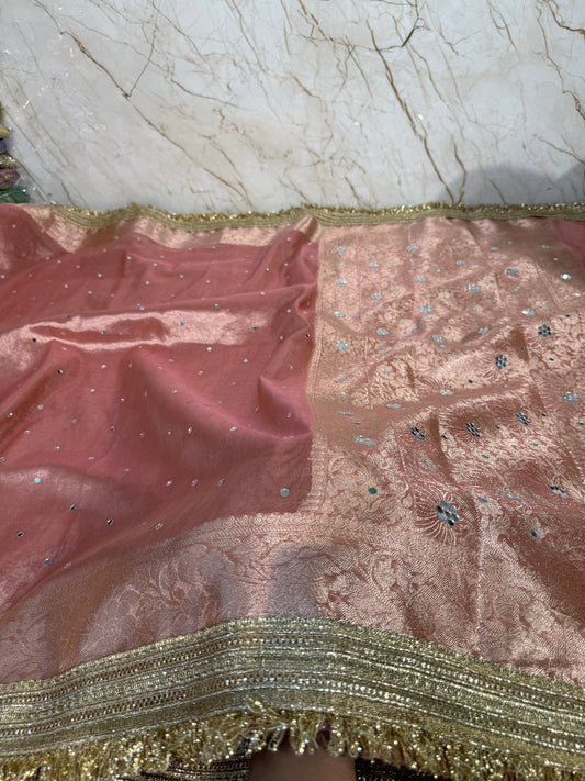 Banarasi Mirror Work Tissue Silk Saree