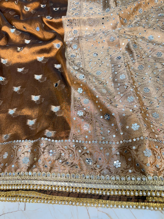 Banarasi Mirror Work Tissue Silk Saree
