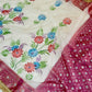 Banarasi Mirror Work Kora Silk Saree