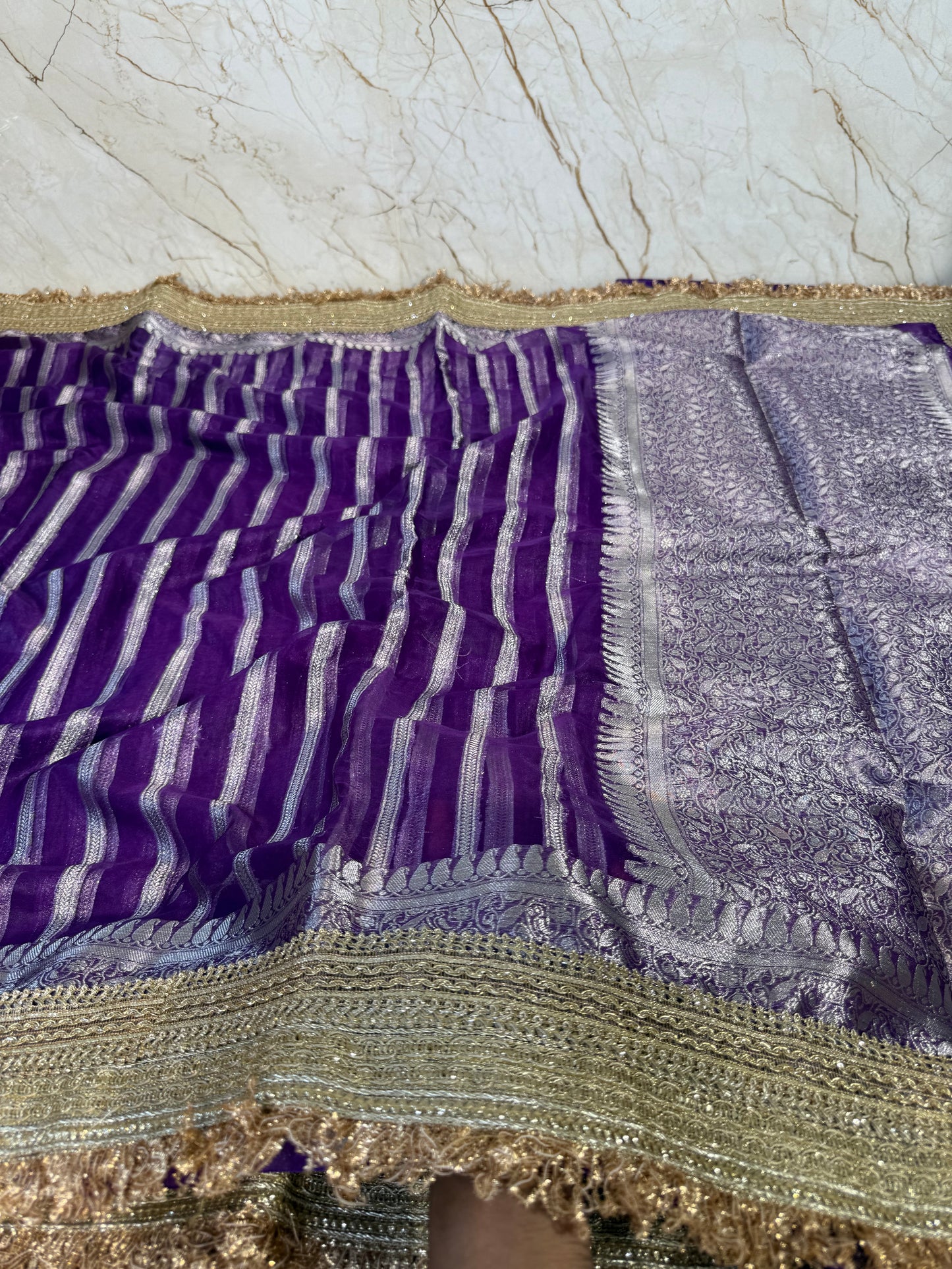 Banarasi Handloom Soft Kora Silk Saree