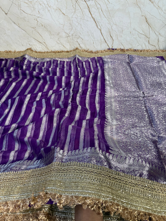 Banarasi Handloom Soft Kora Silk Saree