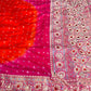 Banarasi Mirror Work Bandhej Georgette Silk Saree
