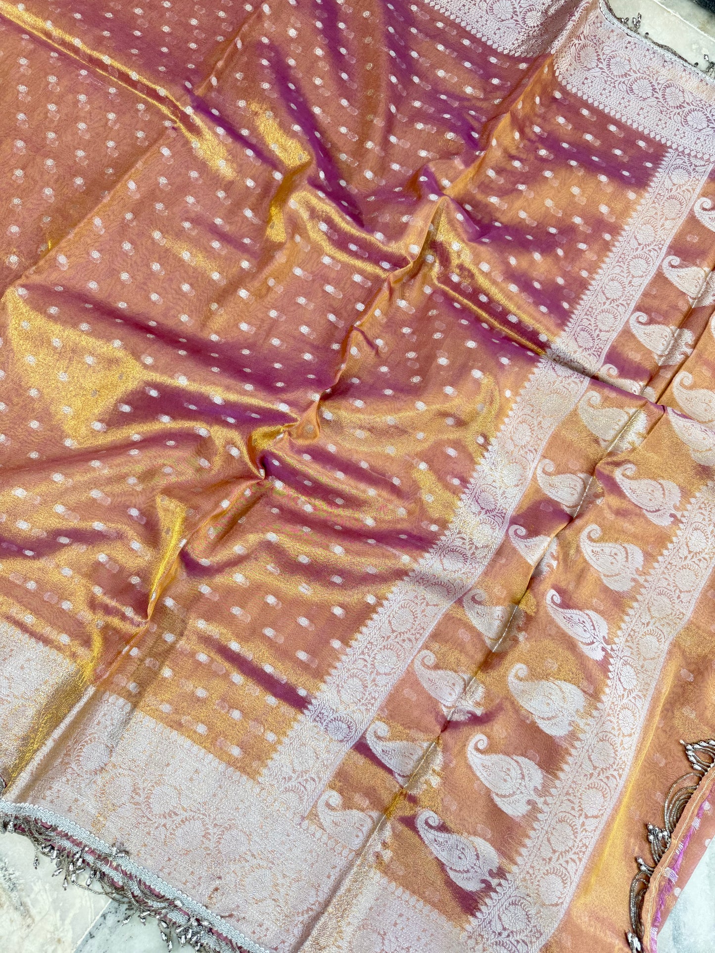 Banarasi handloom tissue silk saree