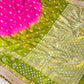 Banarasi Mirror Work Bandhej Georgette Silk Saree