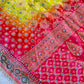 Banarasi Mirror Work Bandhej Soft Silk Saree