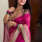 Banarasi Ghunghru and Mirror Work Tissue Silk Saree