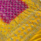 Banarasi Mirror Work Bandhej Soft Silk Saree