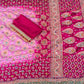 Banarasi Ghunghru and Mirror Work Bandhej Soft Silk Saree