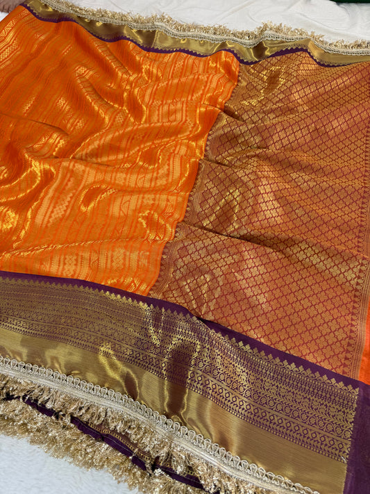 Banarasi handloom tissue silk saree
