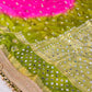Banarasi Mirror Work Bandhej Georgette Silk Saree