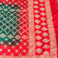 Banarasi Mirror Work Bandhej Soft Silk Saree