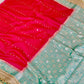 Banarasi Mirror Work Kora Silk Saree
