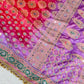 Banarasi Mirror Work Bandhej Soft Silk Saree