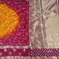 Banarasi Mirror Work Bandhej Soft Silk Saree