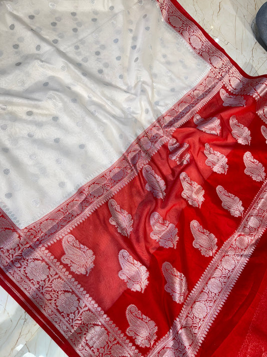 Banarasi Khaddi Semi Georgette Silk Saree