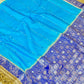 Banarasi Mirror Work Kora Silk Saree