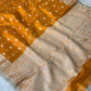 Banarasi handloom tissue silk mirror work saree