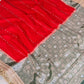 Banarasi Mirror Work Kora Silk Saree