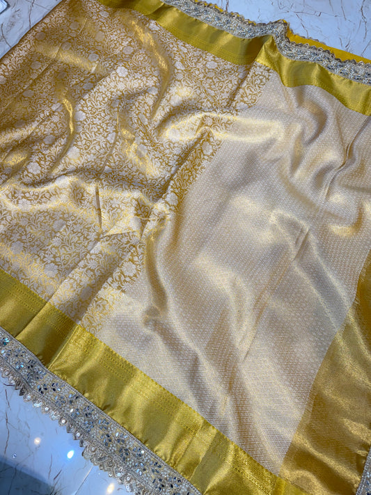 Banarasi Mirror Work Tissue Silk Saree
