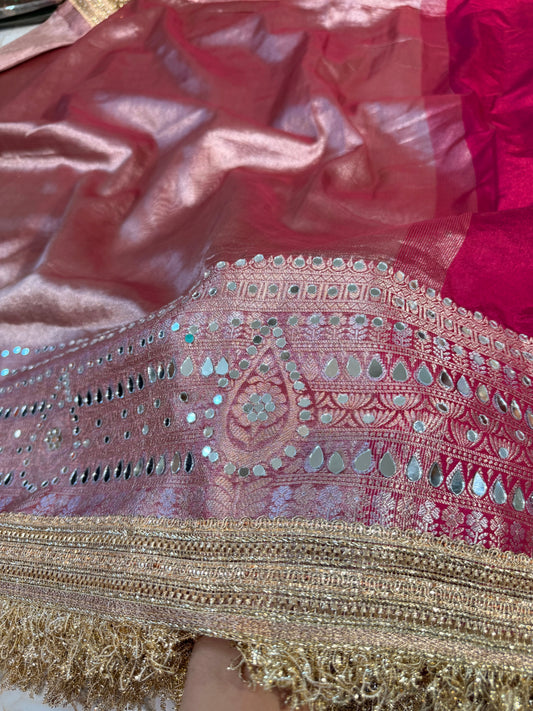Banarasi Mirror Work Tissue Silk Saree
