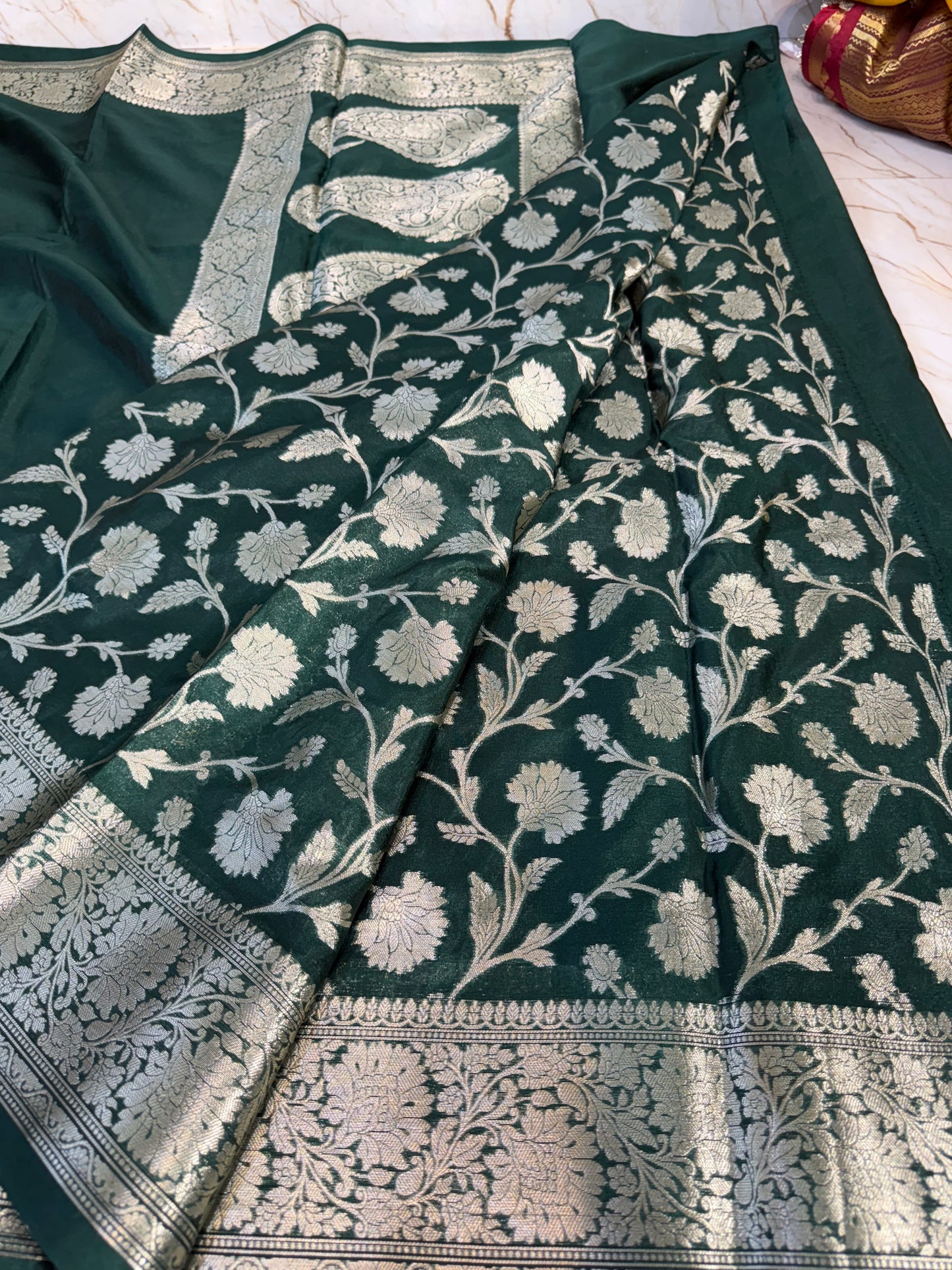 Banarasi Khaddi Semi Georgette Silk Saree