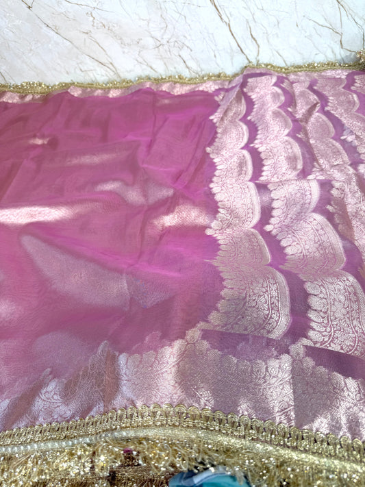 Banarasi Handloom Soft Tissue Silk Saree