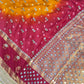 Banarasi Mirror Work Bandhej Soft Silk Saree