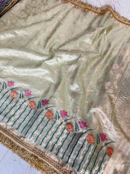 Banarasi Handloom Soft Tissue Silk Saree