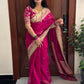 Banarasi Ghunghru and Mirror Work Tissue Silk Saree
