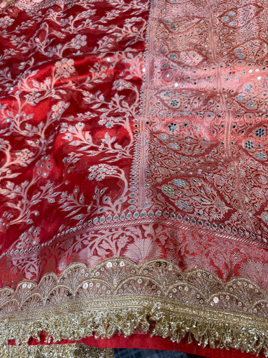 Banarasi Mirror Work Tissue Silk Saree