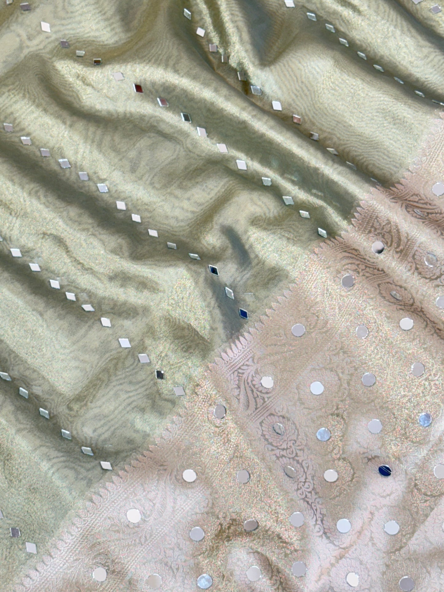 Banarasi Mirror Work Tissue Silk Saree