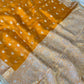 Banarasi handloom tissue silk mirror work saree