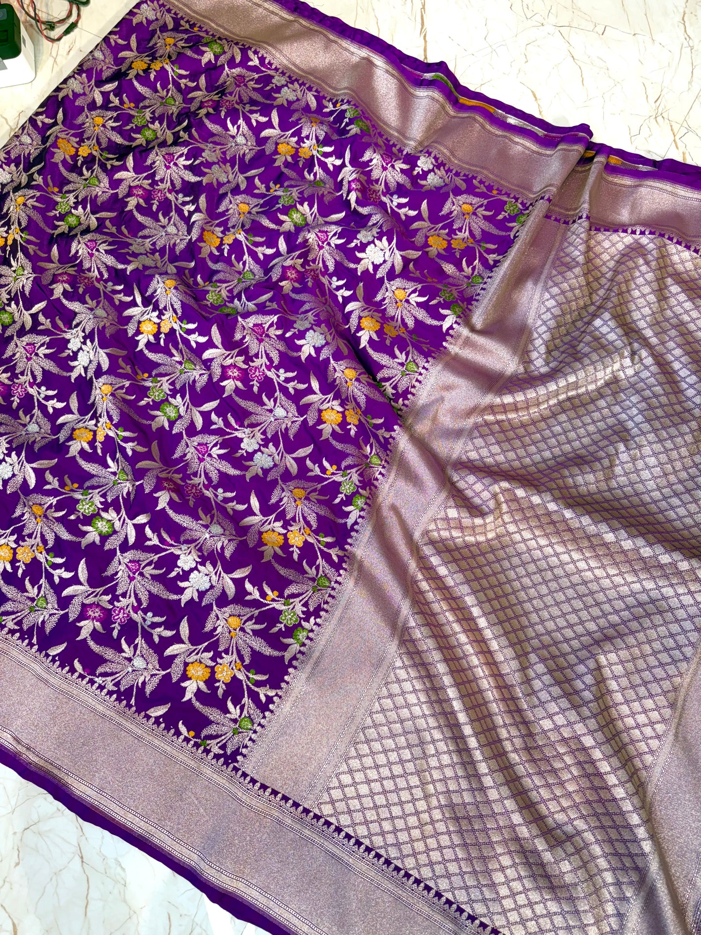 Banarasi Handloom Mushroo Silk Saree
