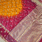 Banarasi Mirror Work Bandhej Soft Silk Saree