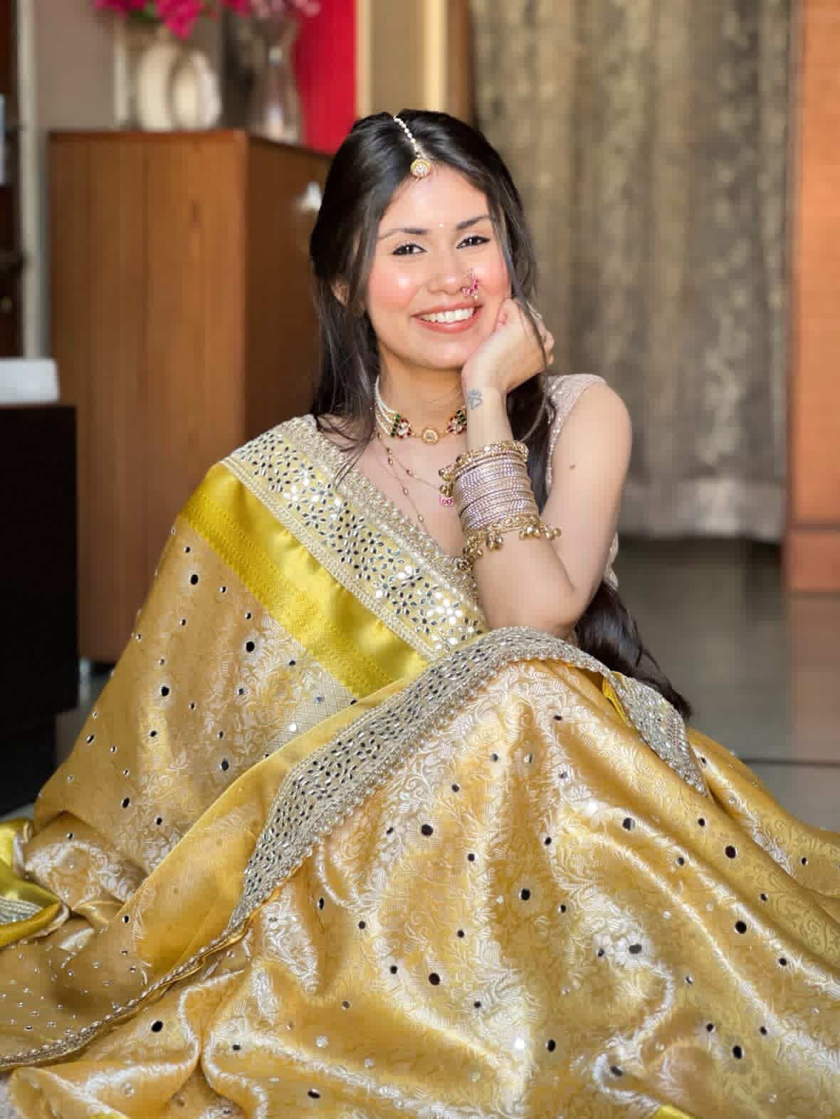 Banarasi Mirror Work Tissue Silk Saree