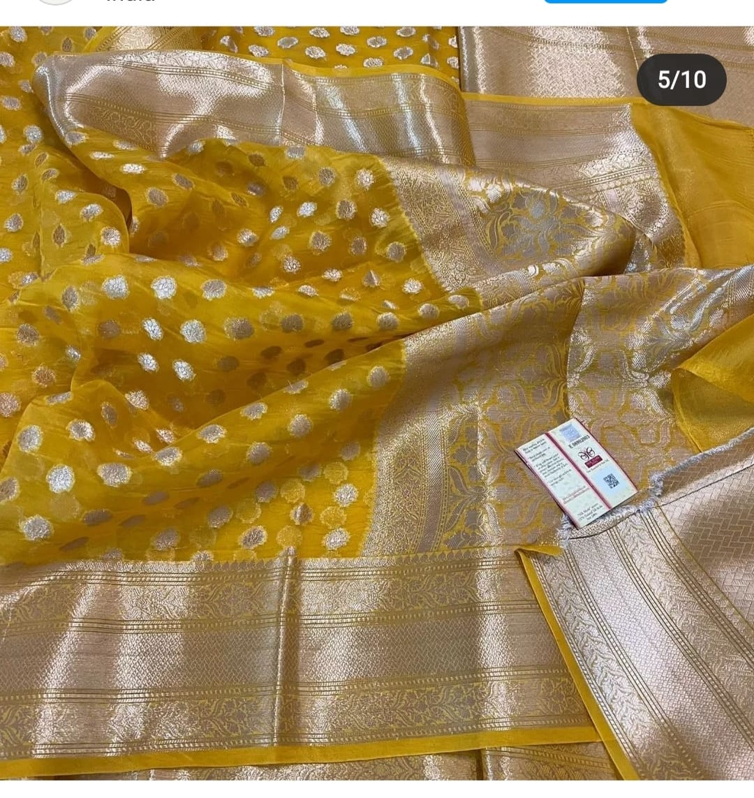 Banarasi Handloom Soft Kora Saree