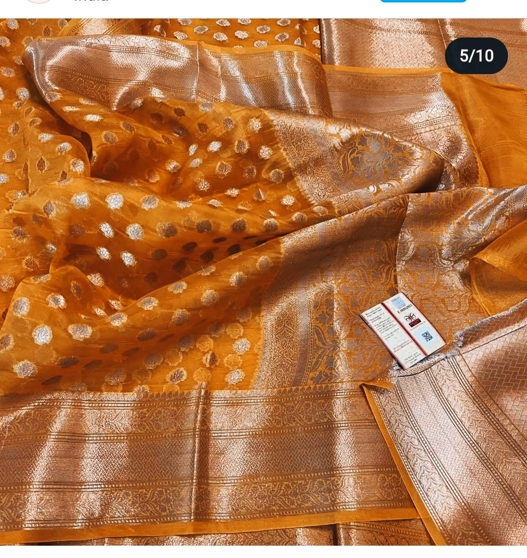 Banarasi Handloom Soft Kora Saree