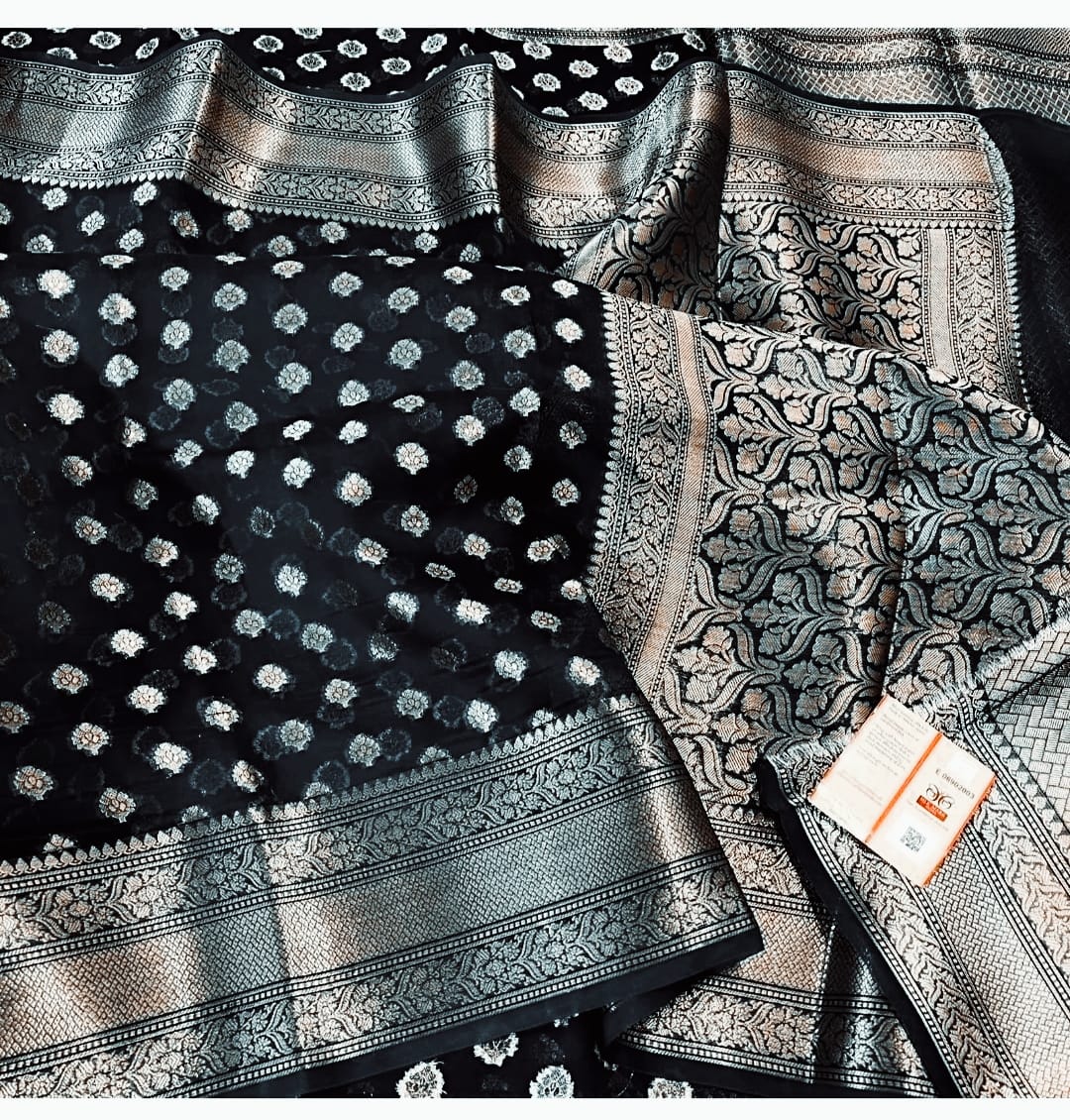 Banarasi Handloom Soft Kora Saree