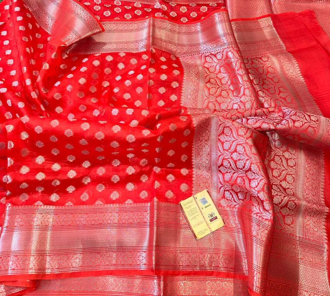 Banarasi Handloom Soft Kora Saree