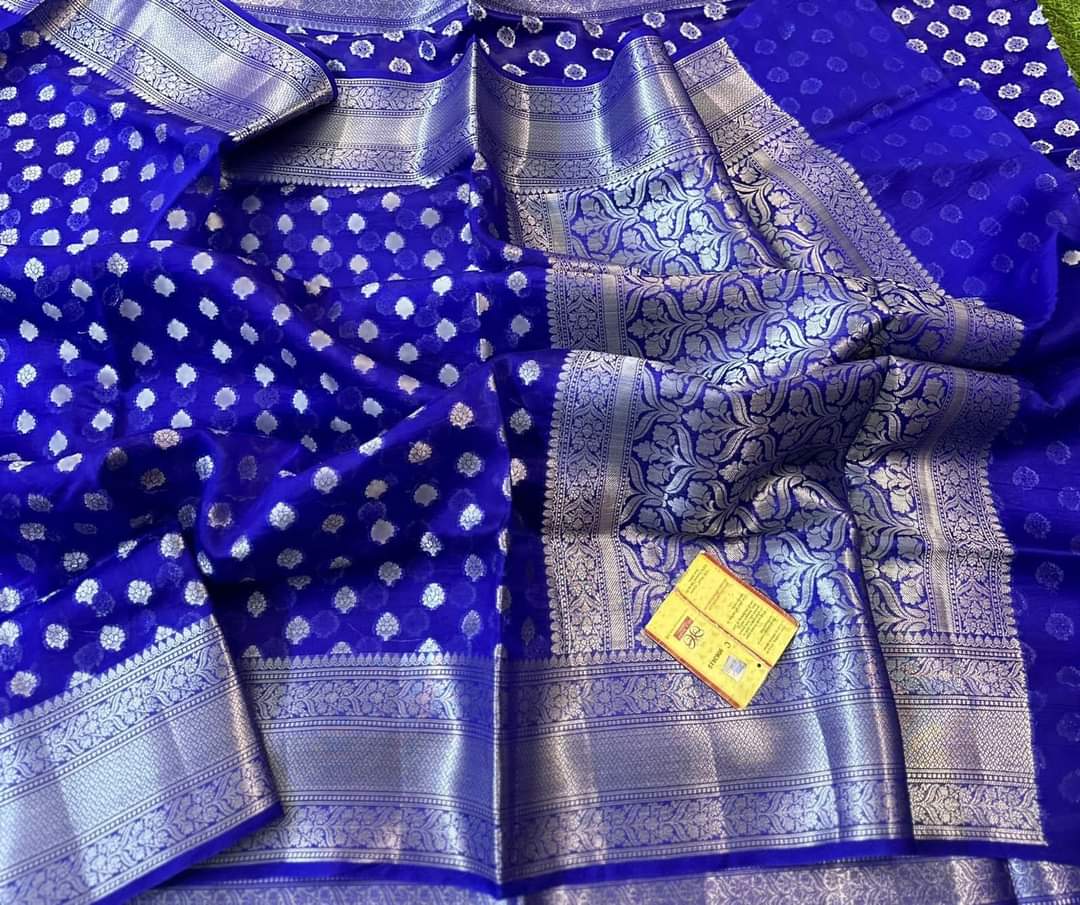 Banarasi Handloom Soft Kora Saree