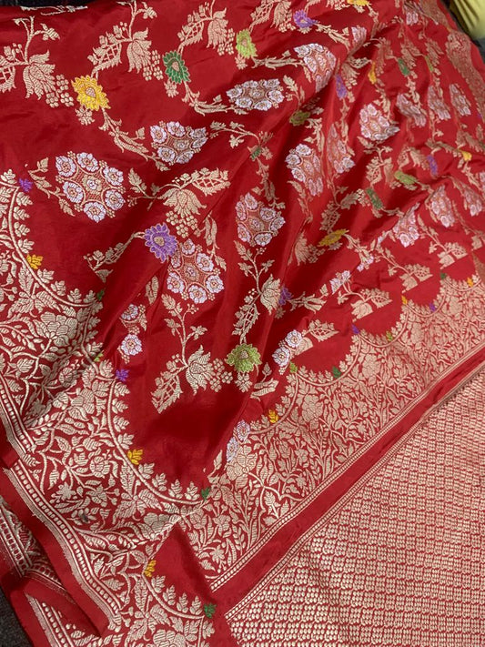 Banarasi Handloom Pure Katan Silk Kaduwa Tilfi Weaving Saree