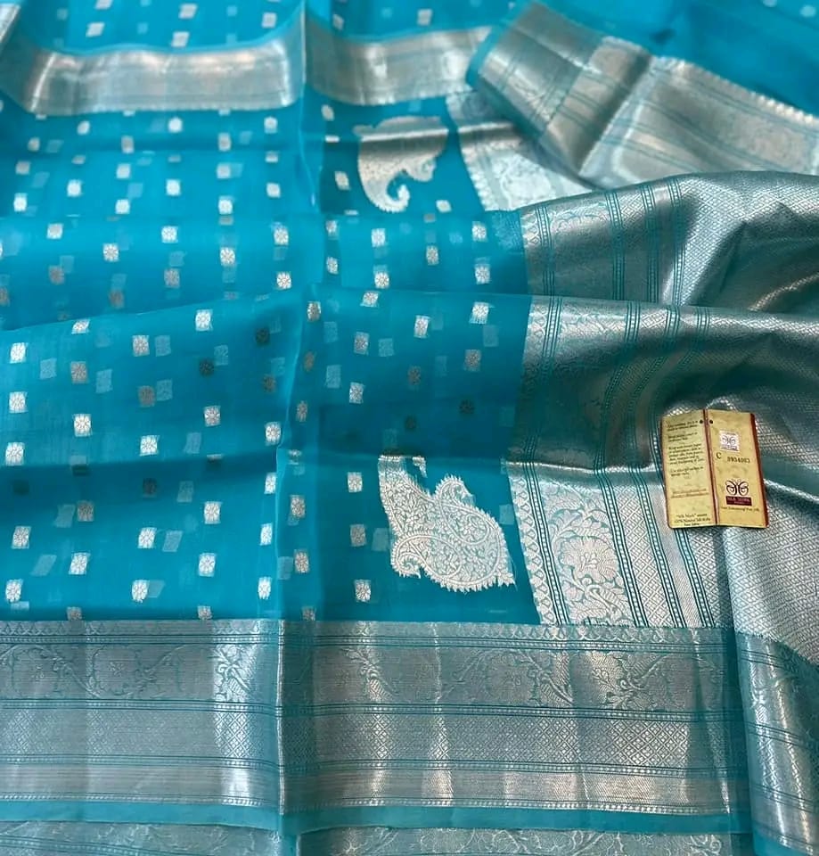 Banarasi Handloom Soft Kora Saree