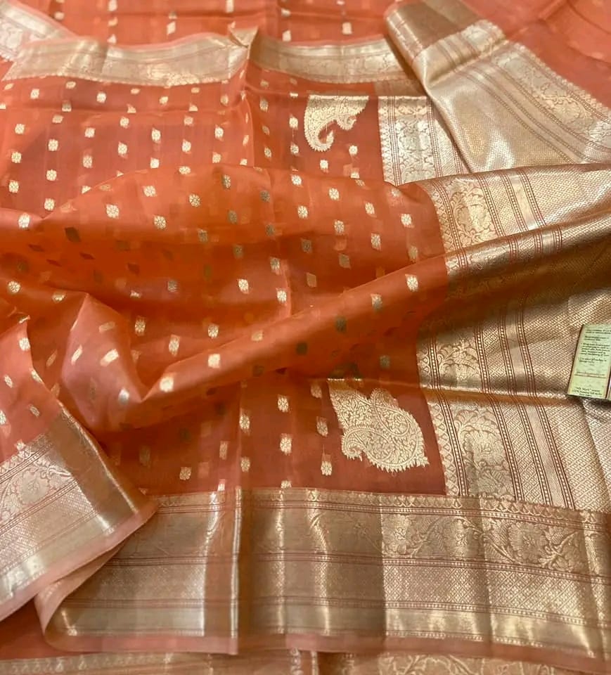 Banarasi Handloom Soft Kora Saree