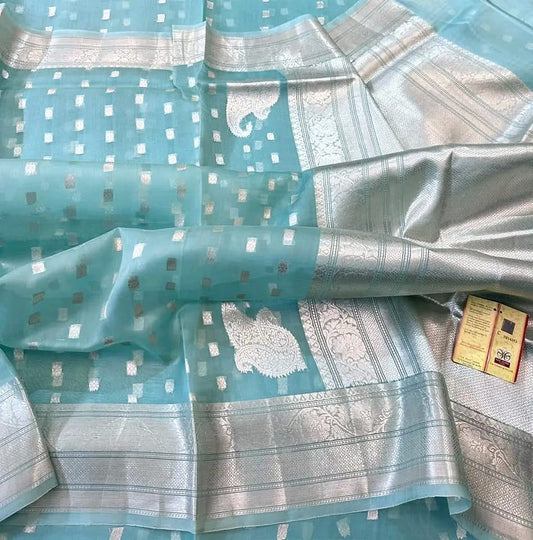 Banarasi Handloom Soft Kora Saree