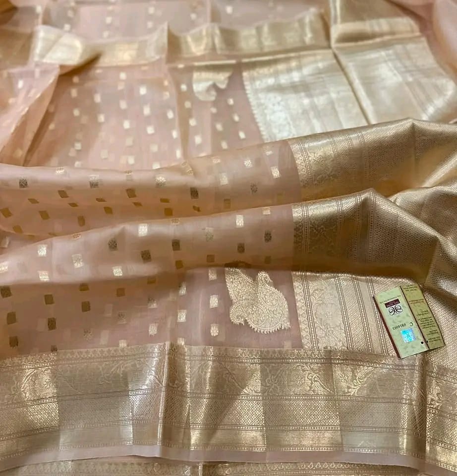 Banarasi Handloom Soft Kora Saree