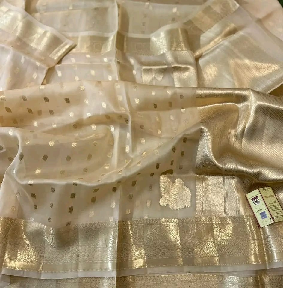 Banarasi Handloom Soft Kora Saree