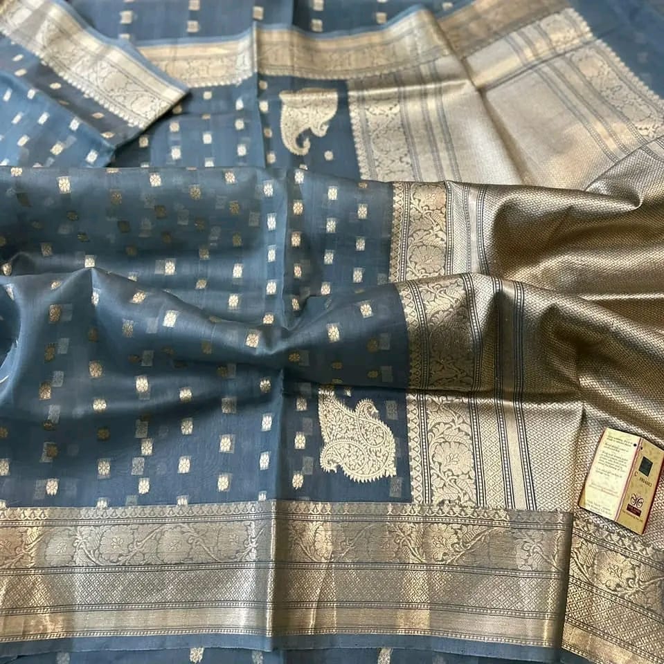 Banarasi Handloom Soft Kora Saree