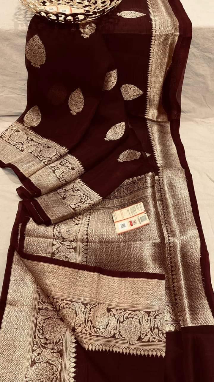 Banarasi Handloom Soft Kora Silk Saree