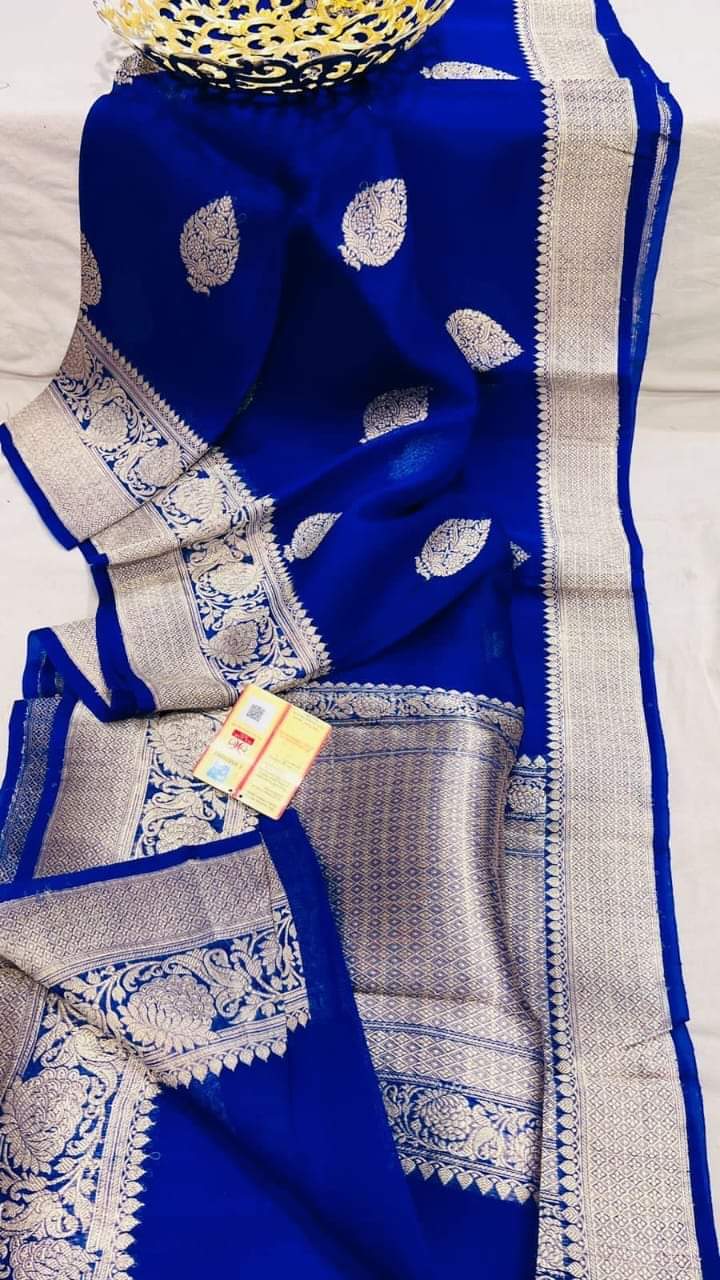 Banarasi Handloom Soft Kora Silk Saree